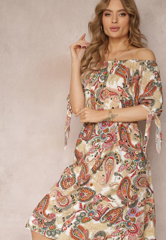 Бежево-Біла Сукня 4