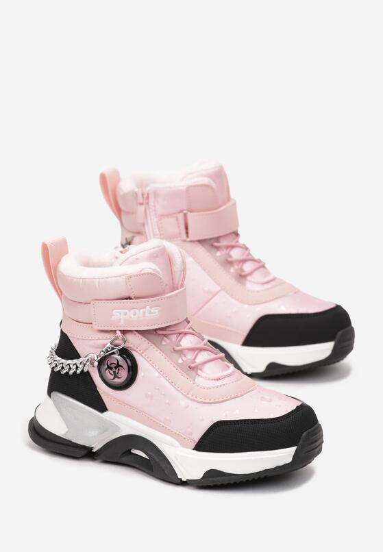 Розовые снігові черевики