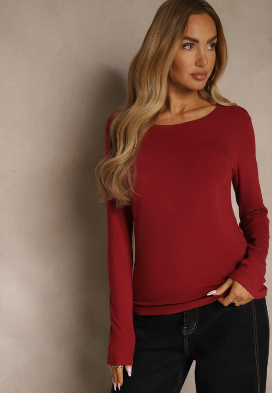 Бордовий Лонгслів 4