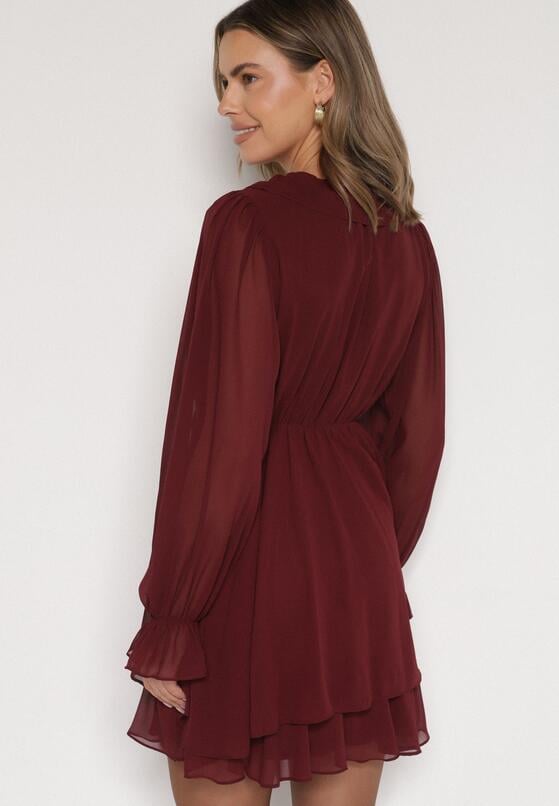 Бордова Сукня 3