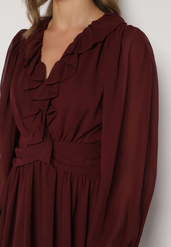 Бордова Сукня 5
