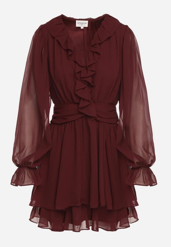 Бордова Сукня 6