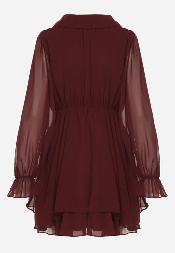 Бордова Сукня 7