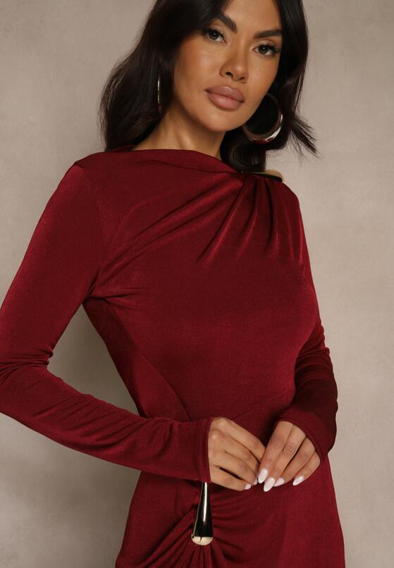 Бордова Сукня 5