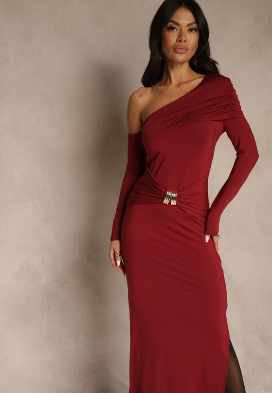 Бордова Сукня 4