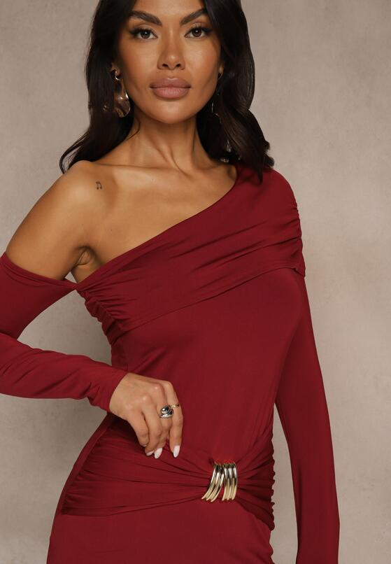 Бордова Сукня 5