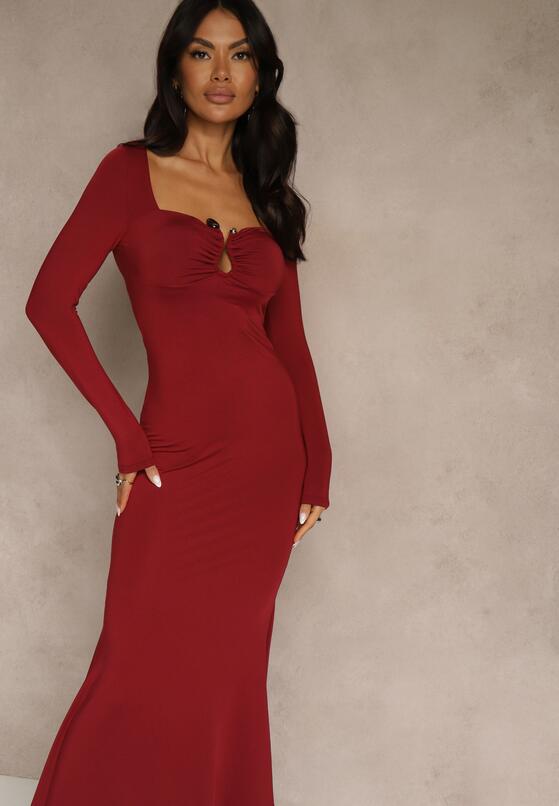 Бордова Сукня 4