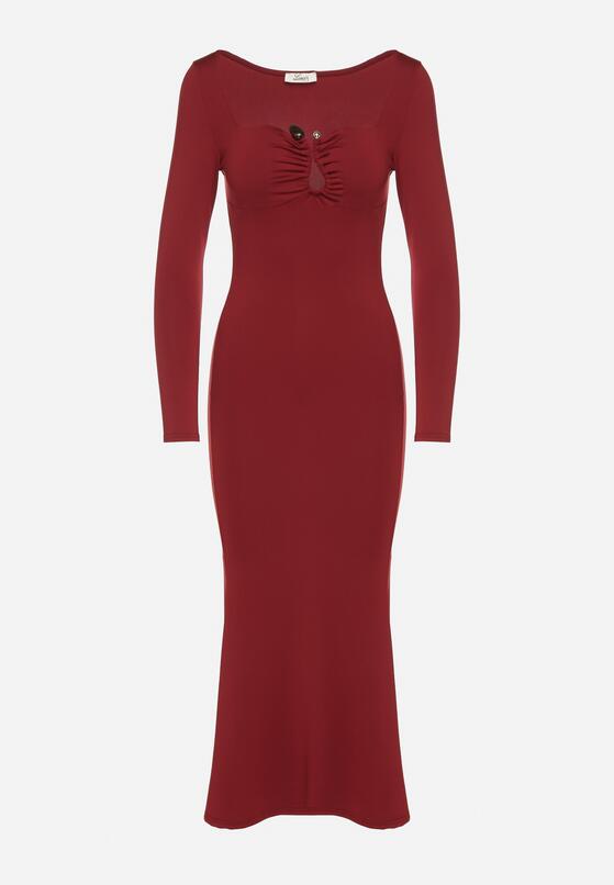 Бордова Сукня 6