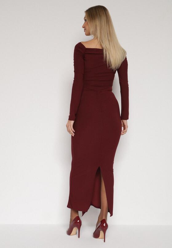 Бордова Сукня 3