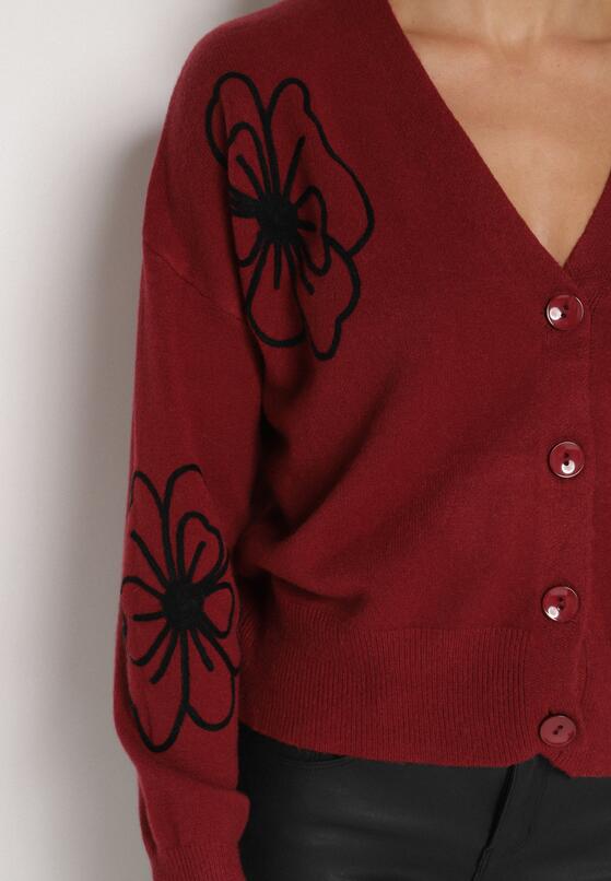 Бордовий Кардиган 5