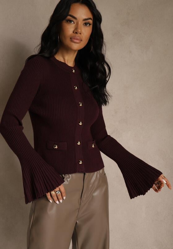 Бордовий Кардиган 4
