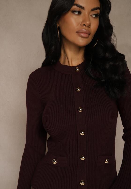 Бордовий Кардиган 5