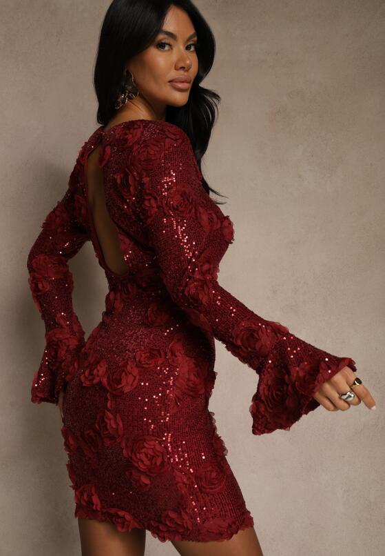 Бордова Сукня 3