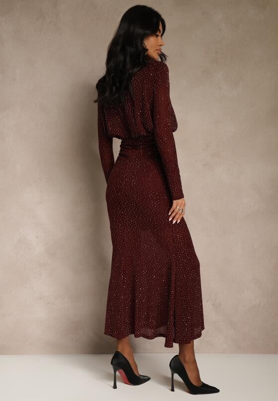 Бордова Сукня 3