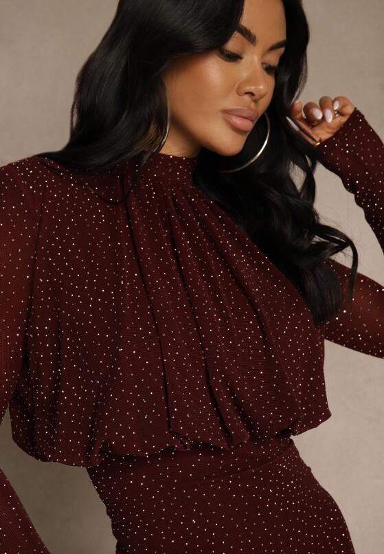 Бордова Сукня 5