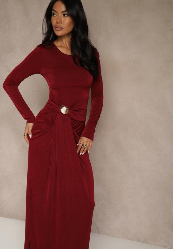 Бордова Сукня 4