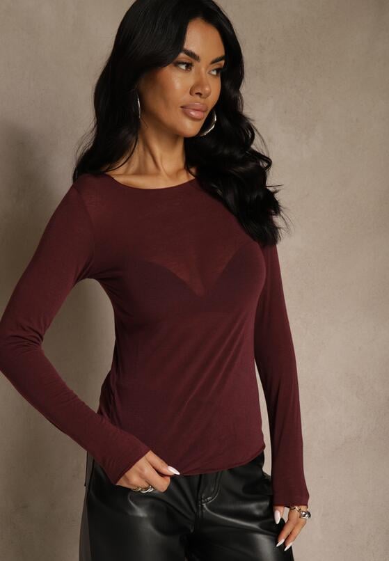 Бордовий Лонгслів 4