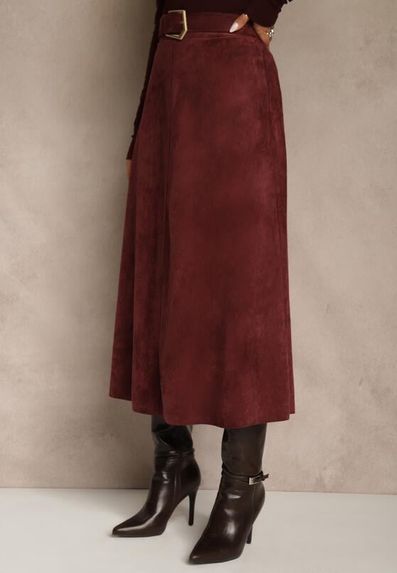 Бордова Спідниця 4