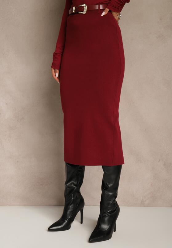 Бордова Спідниця 4