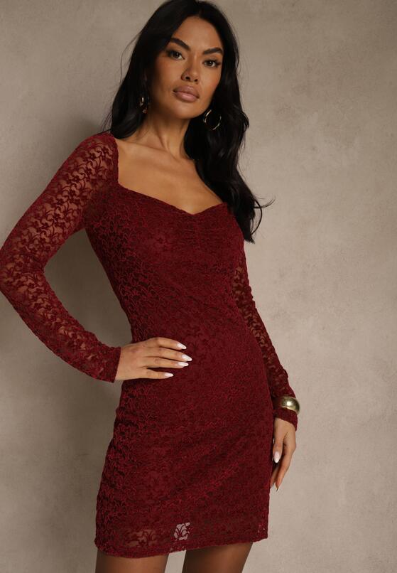 Бордова Сукня 4