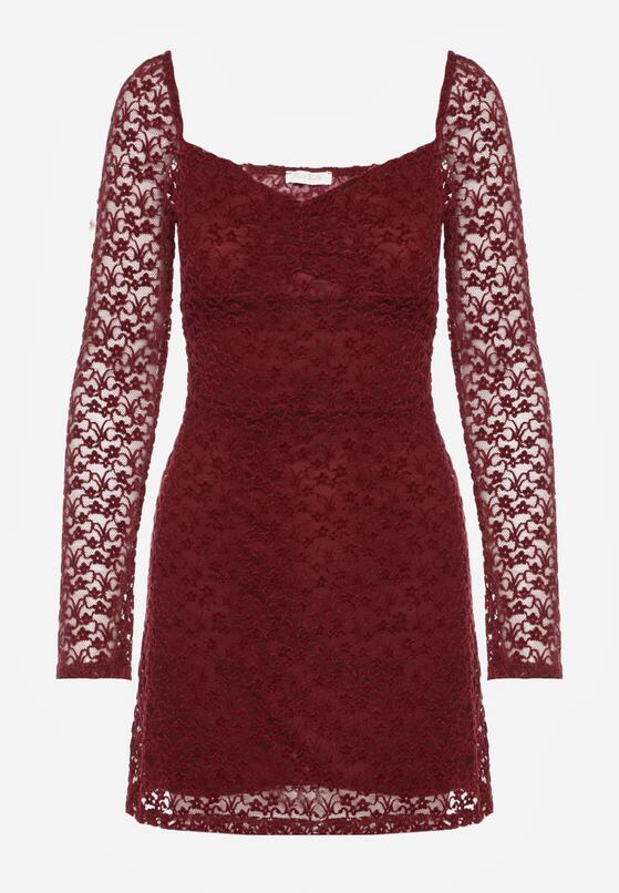 Бордова Сукня 6