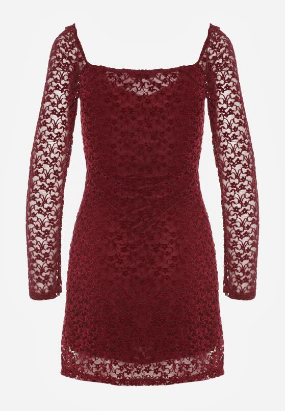 Бордова Сукня 7