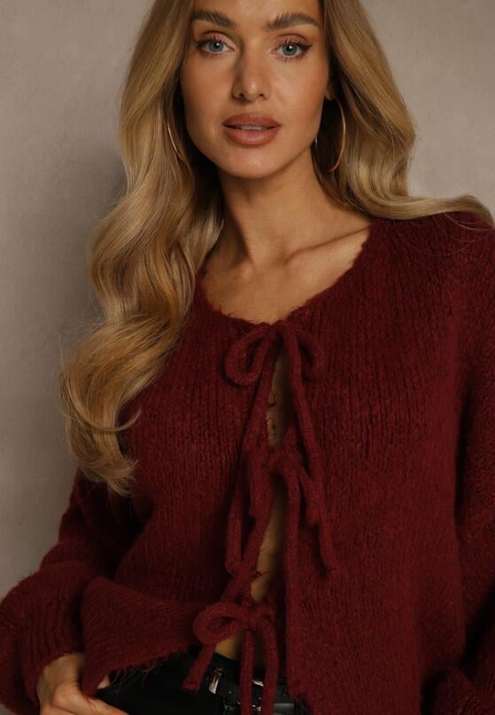 Бордовий Кардиган 5