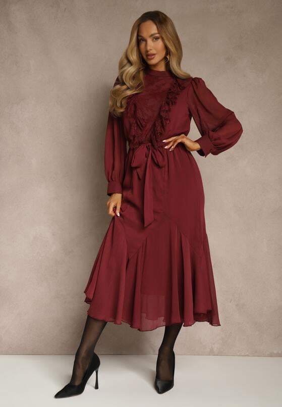Бордова Сукня 1