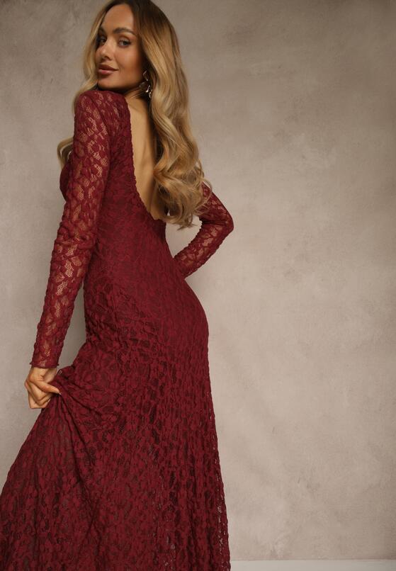 Бордова Сукня 4