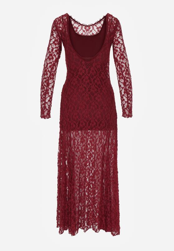 Бордова Сукня 7