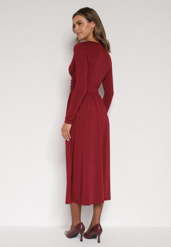 Бордова Сукня 3
