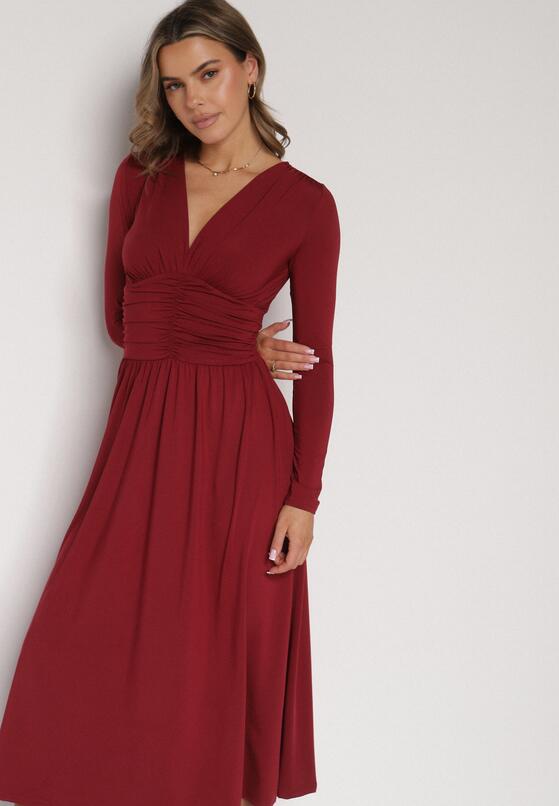 Бордова Сукня 4