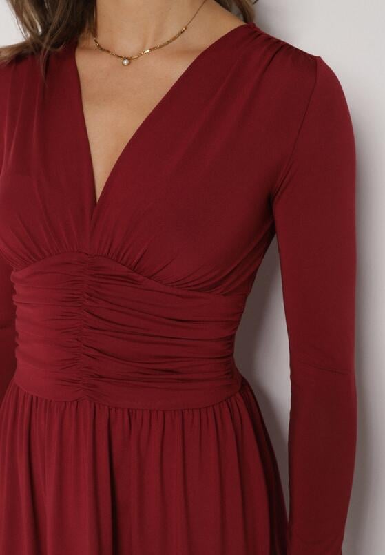 Бордова Сукня 5