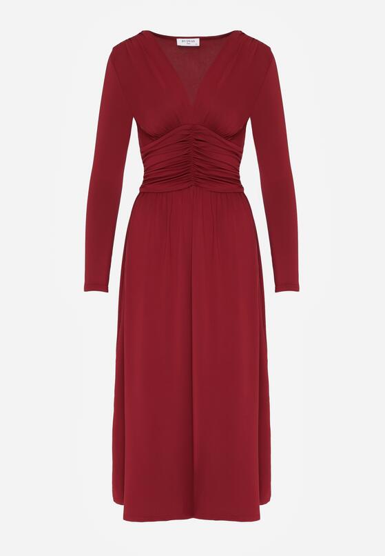 Бордова Сукня 6