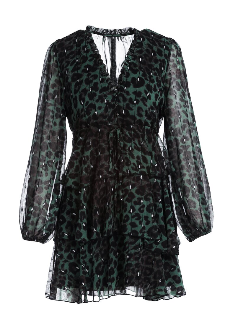 Зелена Сукня з Леопардовим Принтом
