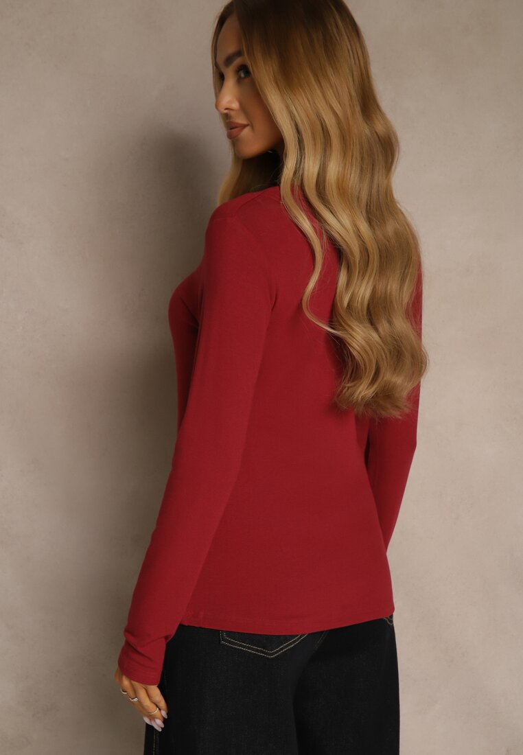 Бордовий Лонгслів