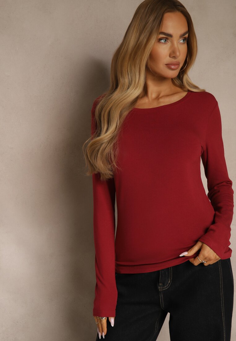 Бордовий Лонгслів