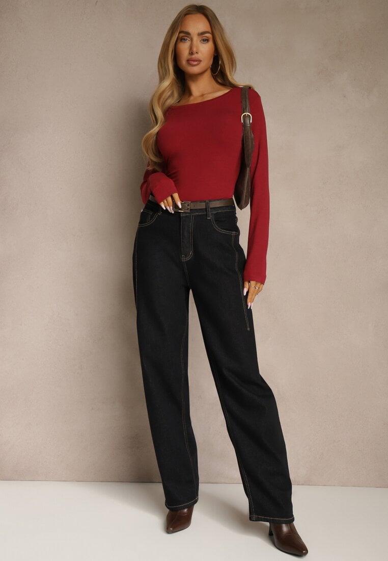 Бордовий Лонгслів