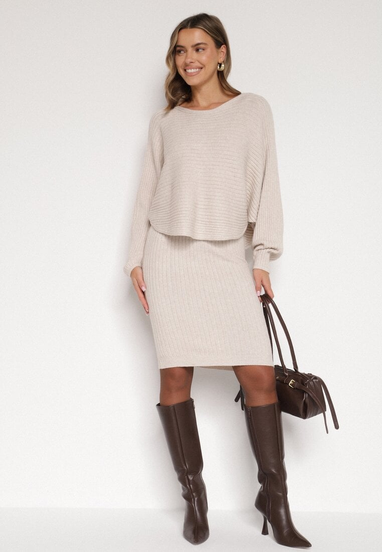 Темно-Бежевий Повсякденний Комплект