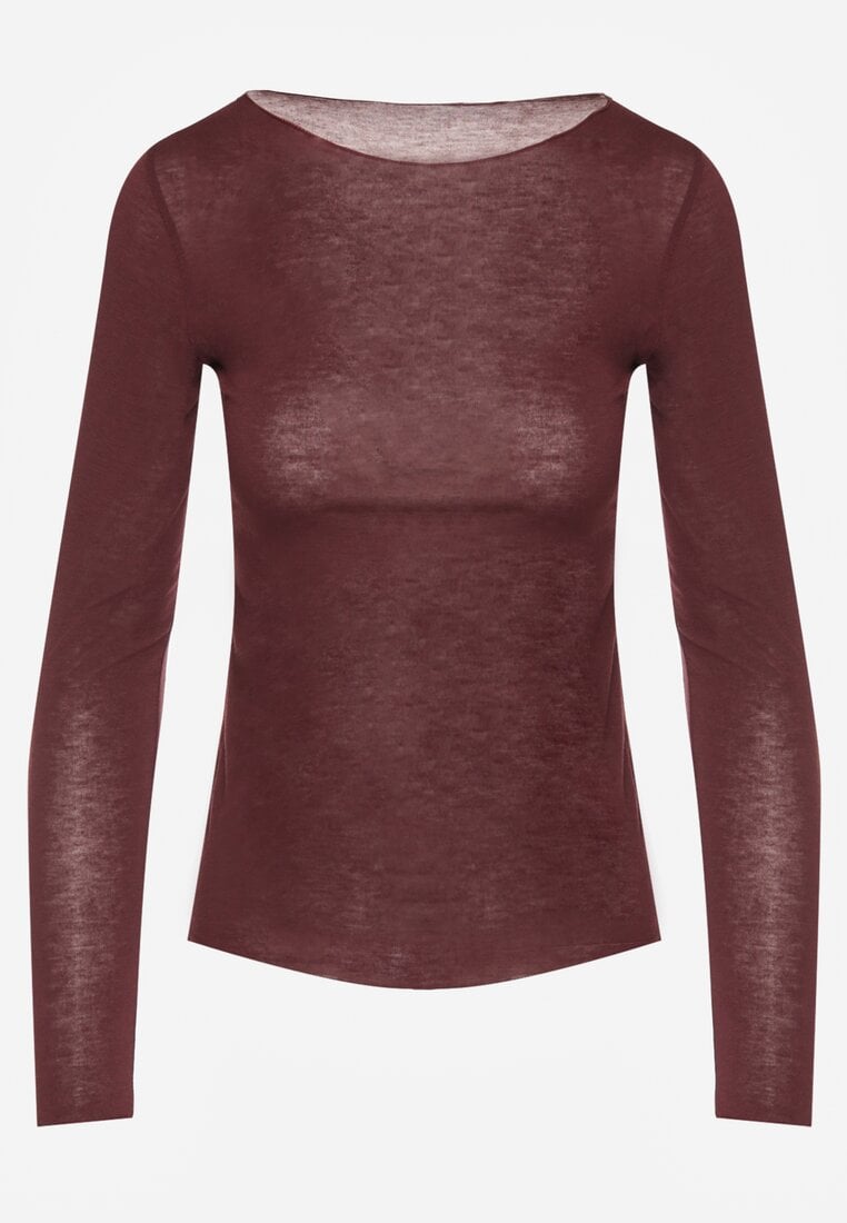 Бордовий Лонгслів