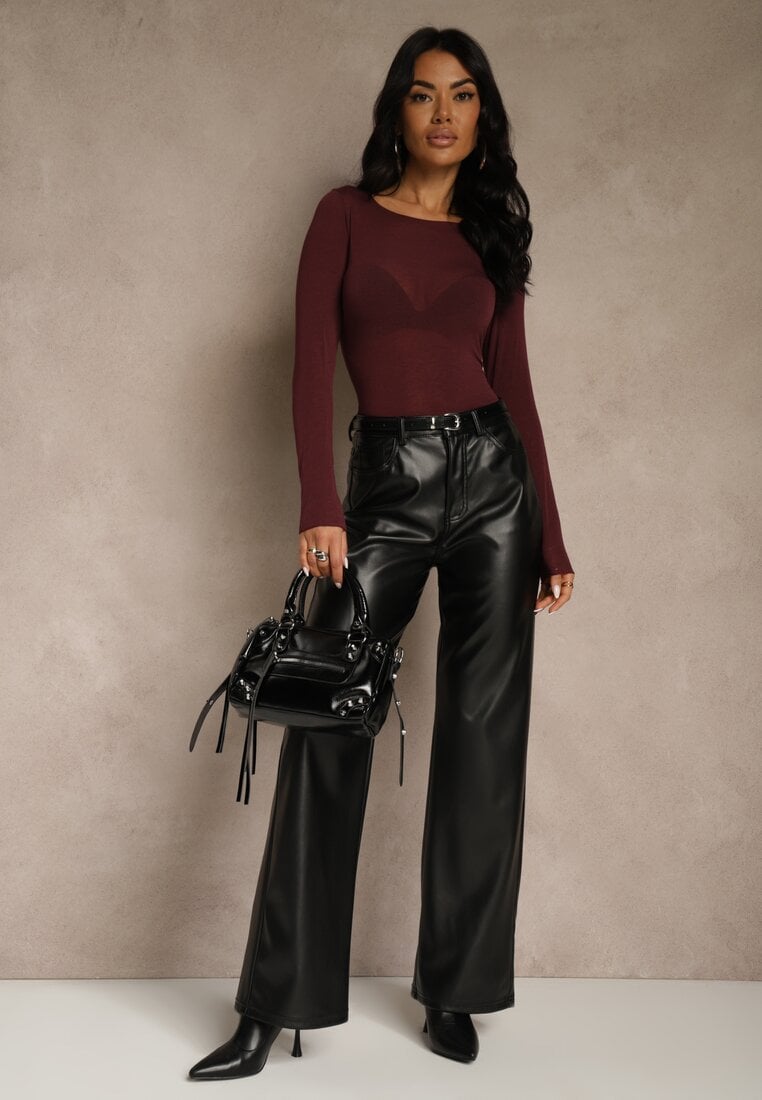 Бордовий Лонгслів