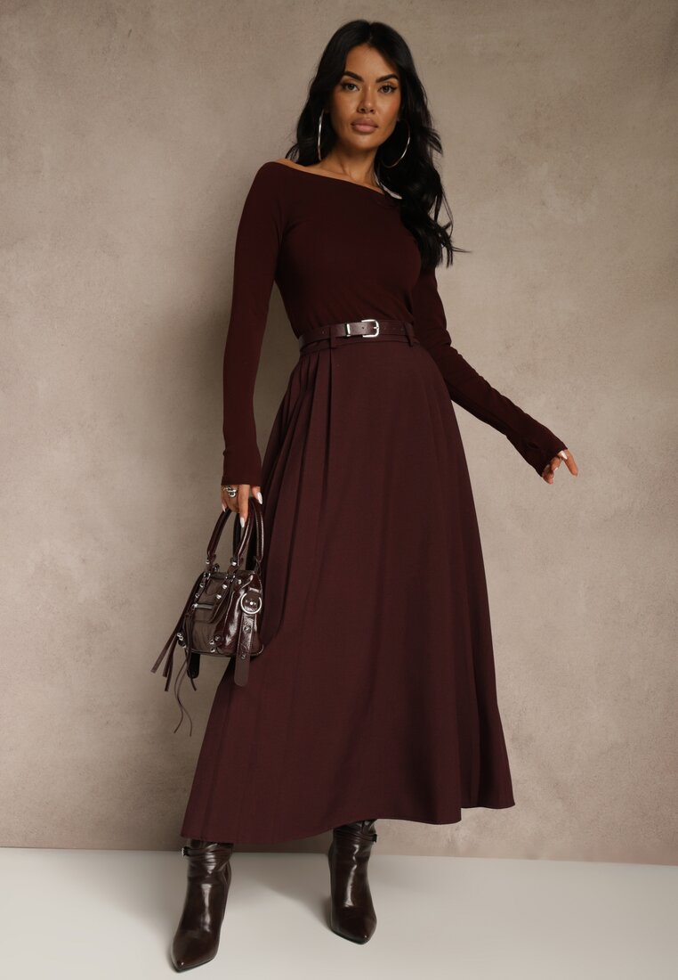 Бордова Спідниця