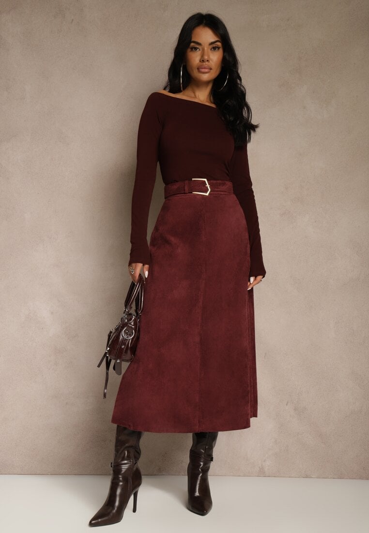 Бордова Спідниця