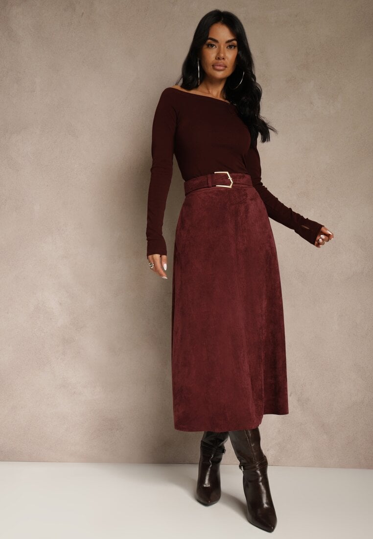 Бордова Спідниця