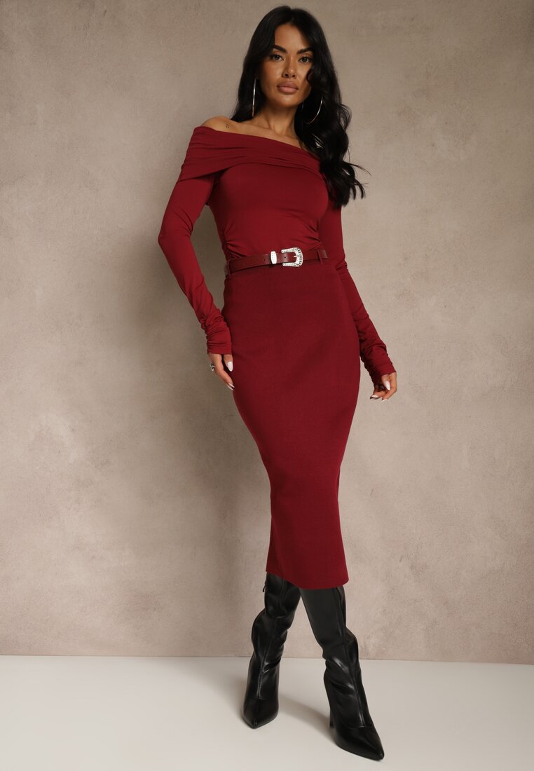 Бордова Спідниця