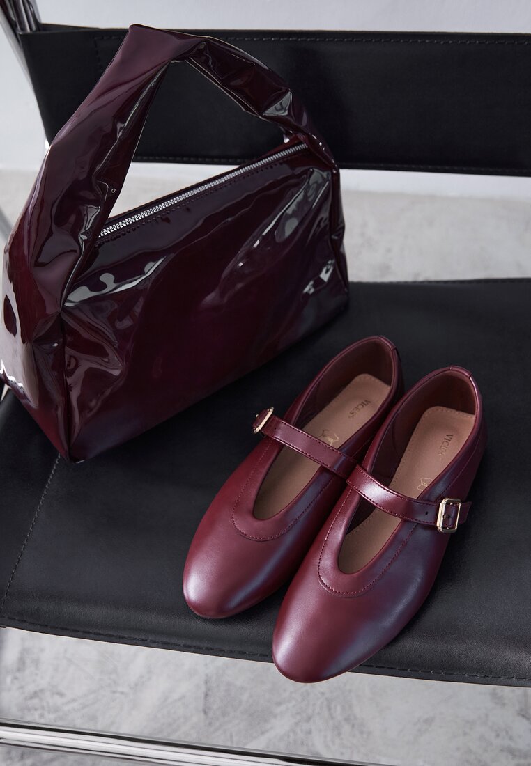 Бордові Балетки