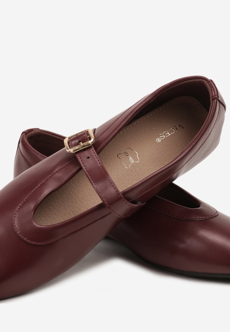 Бордові Балетки